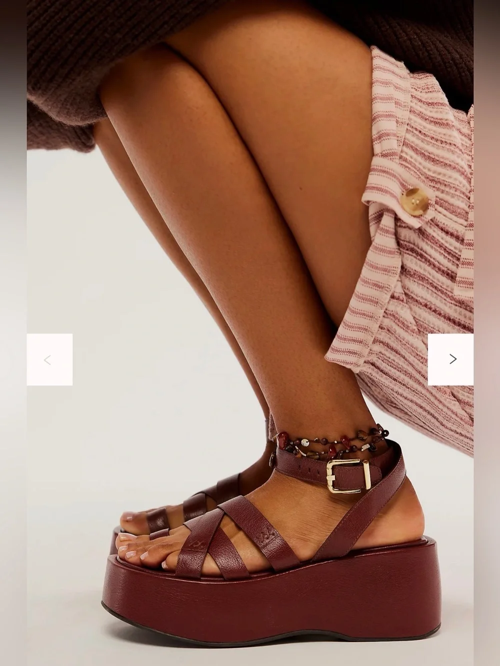 Free People Hazel Flatform - Platform Sandal Wedge Chunky Leather Boho Chic